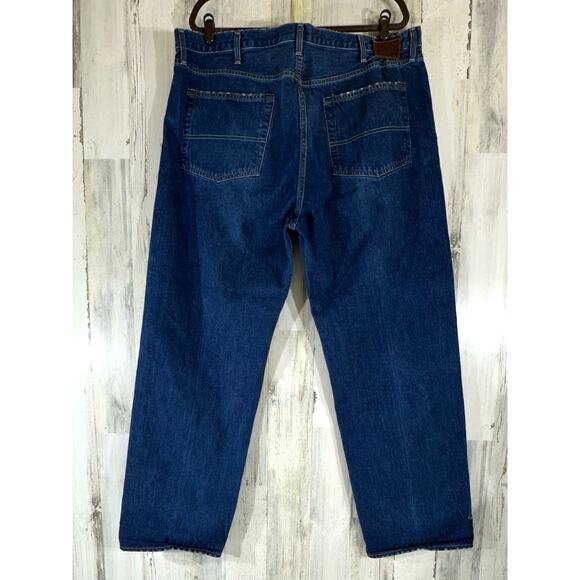 Ralph Lauren Polo Jeans Mens Size 42x32 (41x31.5) Hayden Dark Wash Grinding READ - Picture 2 of 15